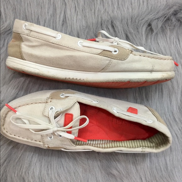 sperry women's canvas boat shoes
